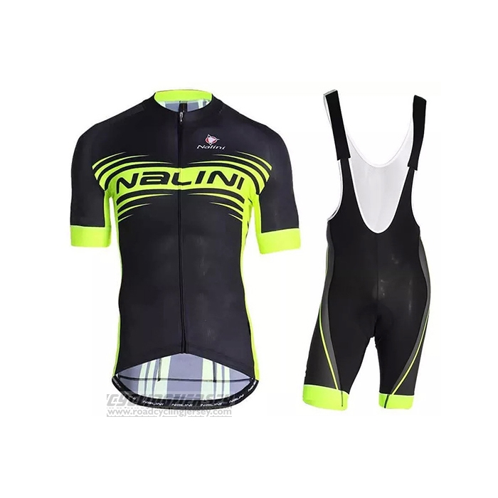 2021 Cycling Jersey Nalini Black Yellow Short Sleeve and Bib Short (5)